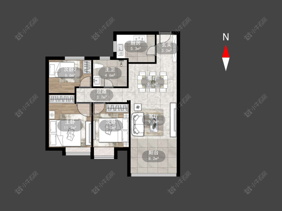 碧桂园华星·世纪学府房源户型图 常州碧桂园华星·世纪学府在售二手房源户型图_小牛看房