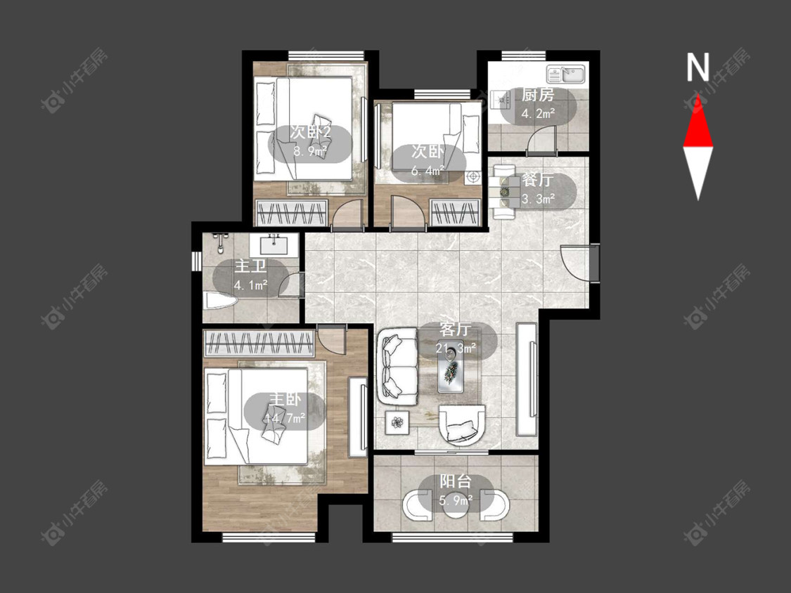 常州清水湾花园一期在售二手房源户型图_小牛看房