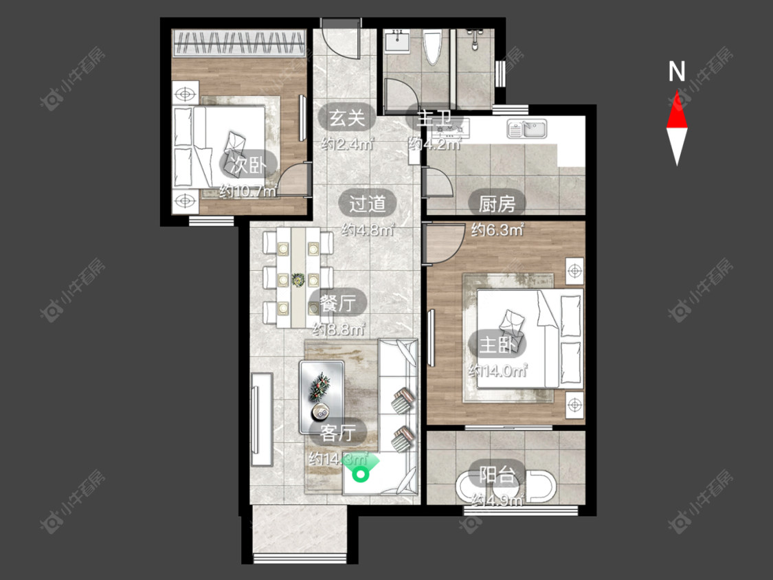 常州龙城福第在售二手房源户型图_小牛看房