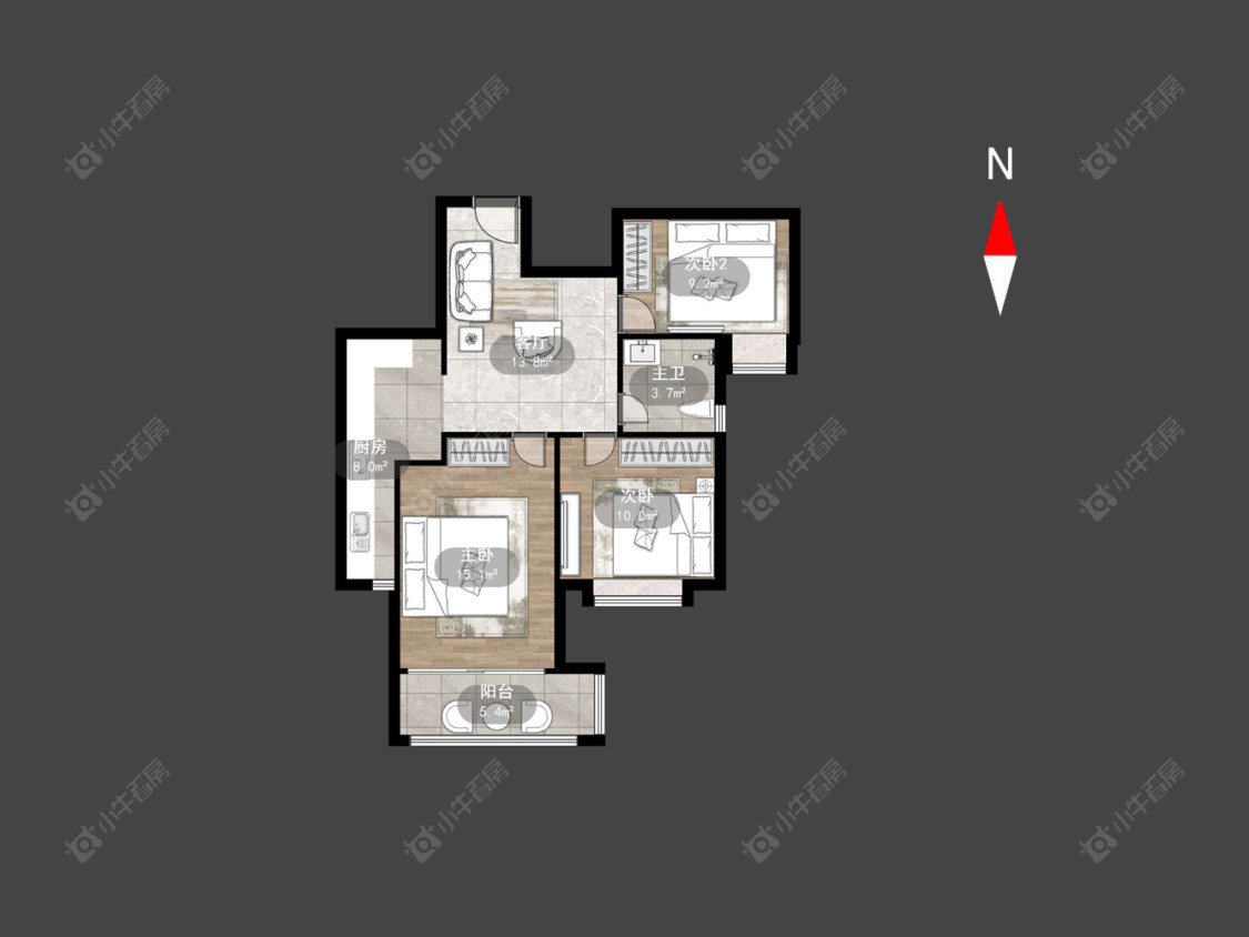 世茂香槟湖一期房源户型图 常州世茂香槟湖一期在售二手房源户型图_小牛看房