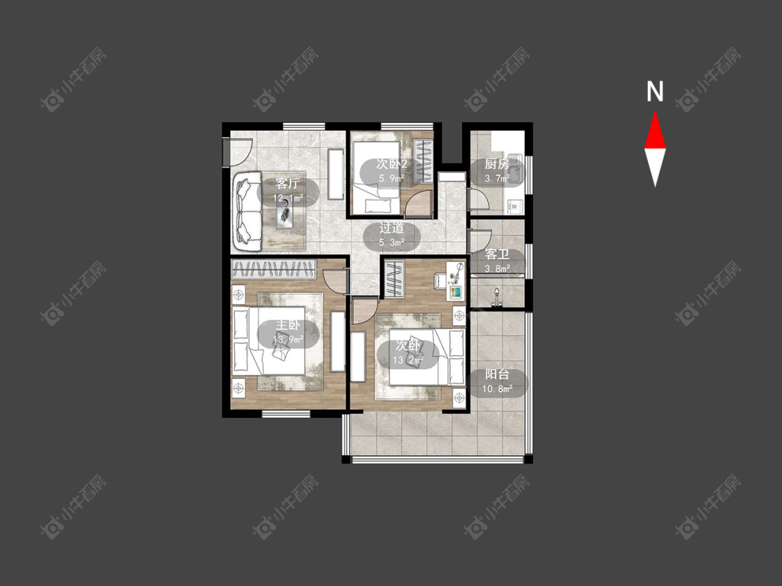 常州坛园在售二手房源户型图_小牛看房