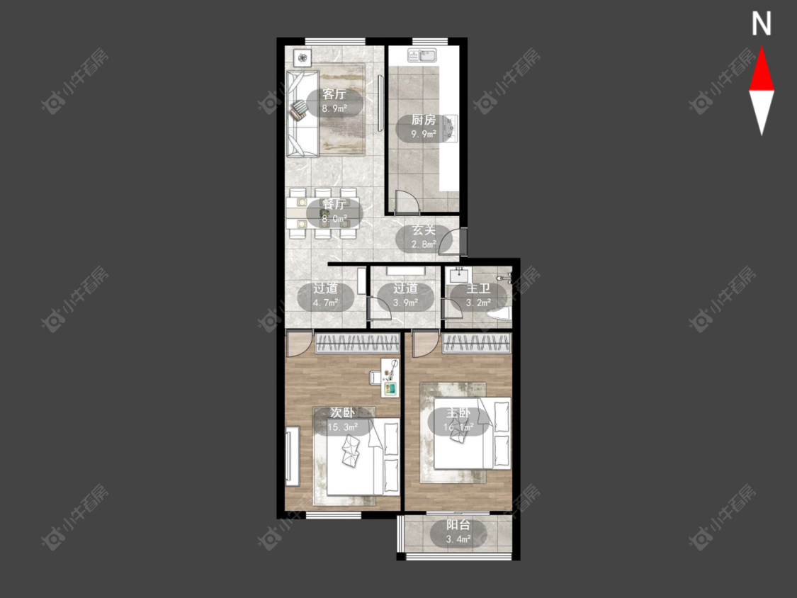 常州杨柳巷小区在售二手房源户型图_小牛看房