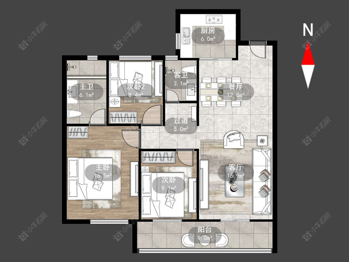 常州山水雅居在售二手房源户型图_小牛看房