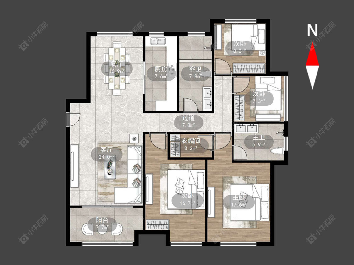 常州万骏金域丹堤在售二手房源户型图_小牛看房