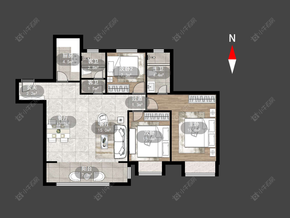 常州荷樾府在售二手房源户型图_小牛看房