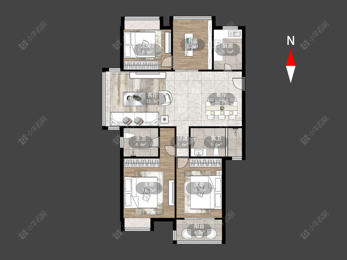 常州青山湾南区在售二手房源户型图_小牛看房