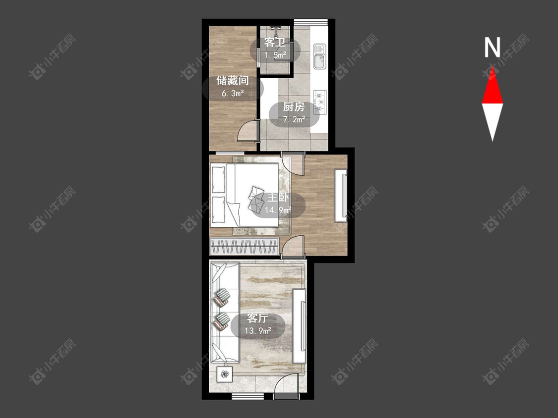 常州工房北区在售二手房源户型图_小牛看房