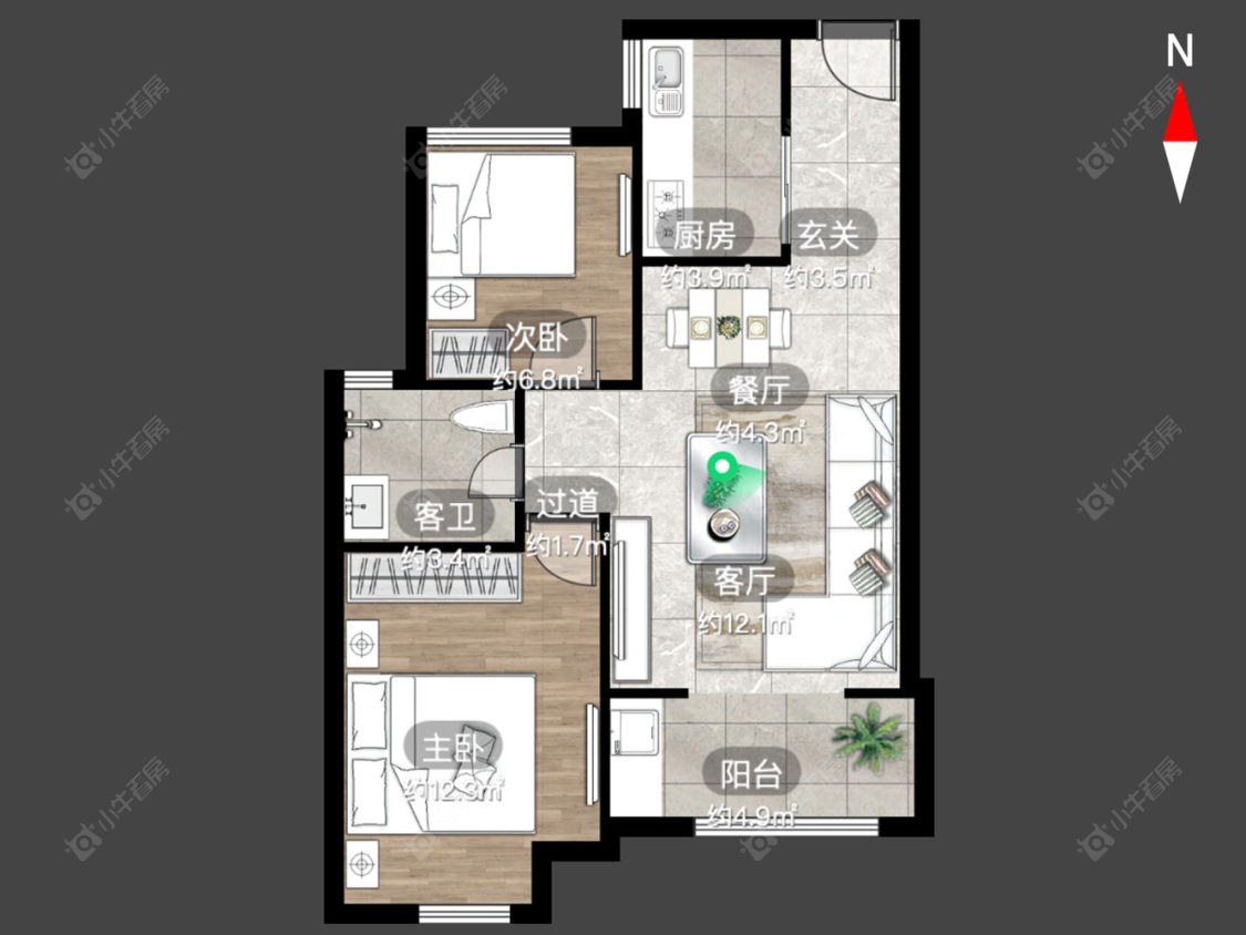 常州香溢紫郡四期在售二手房源户型图_小牛看房