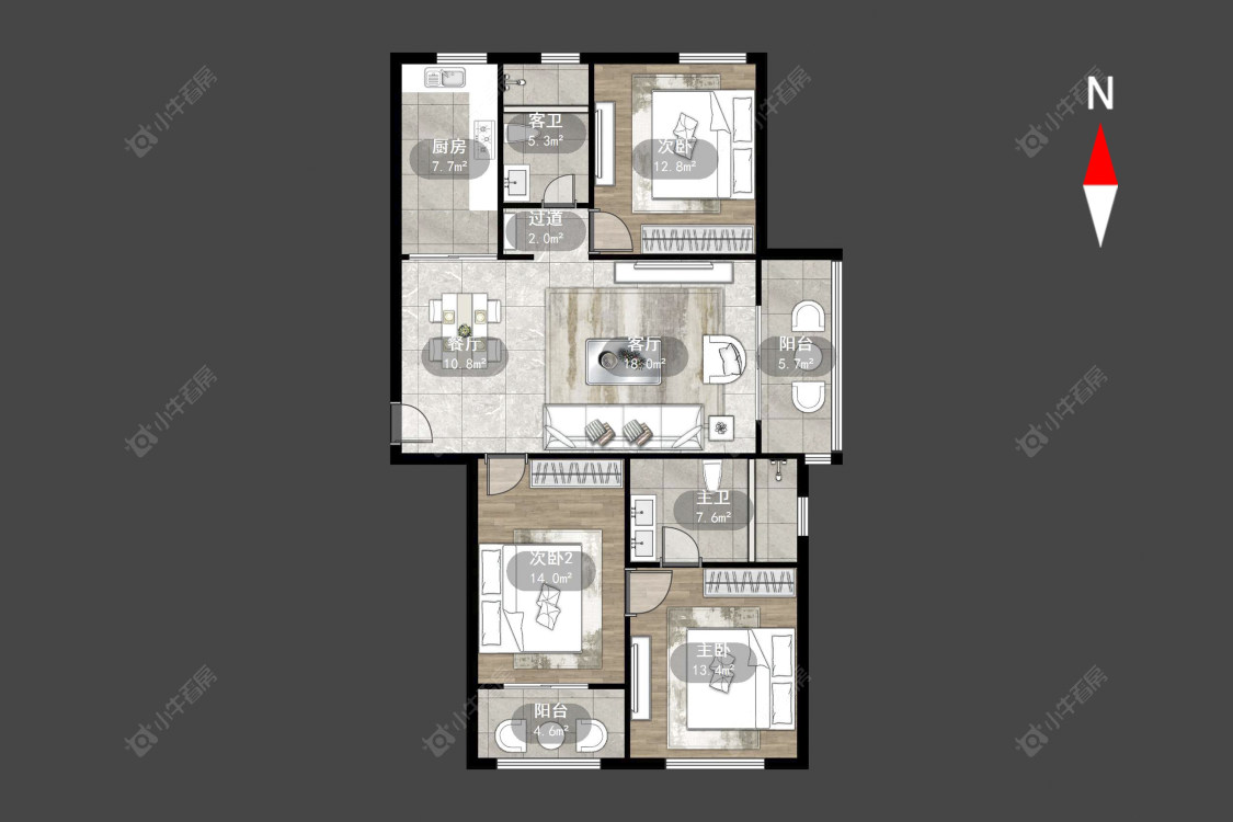 常州新城南都美域在售二手房源户型图_小牛看房
