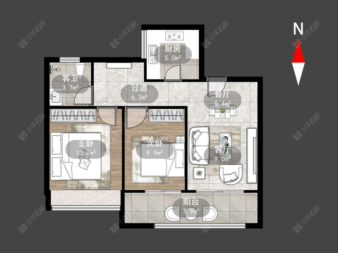 常州邹新东苑在售二手房源户型图_小牛看房