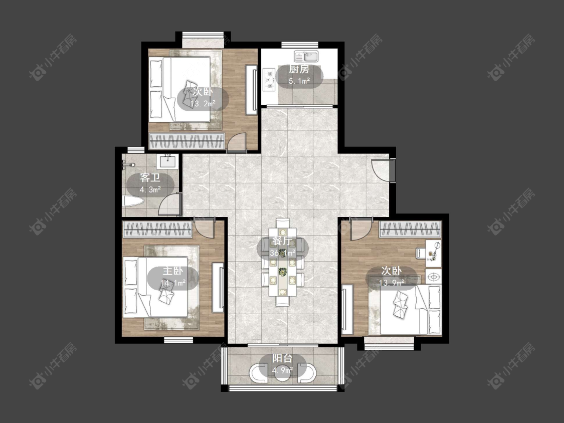 丹阳锦尚名都在售二手房源户型图_小牛看房