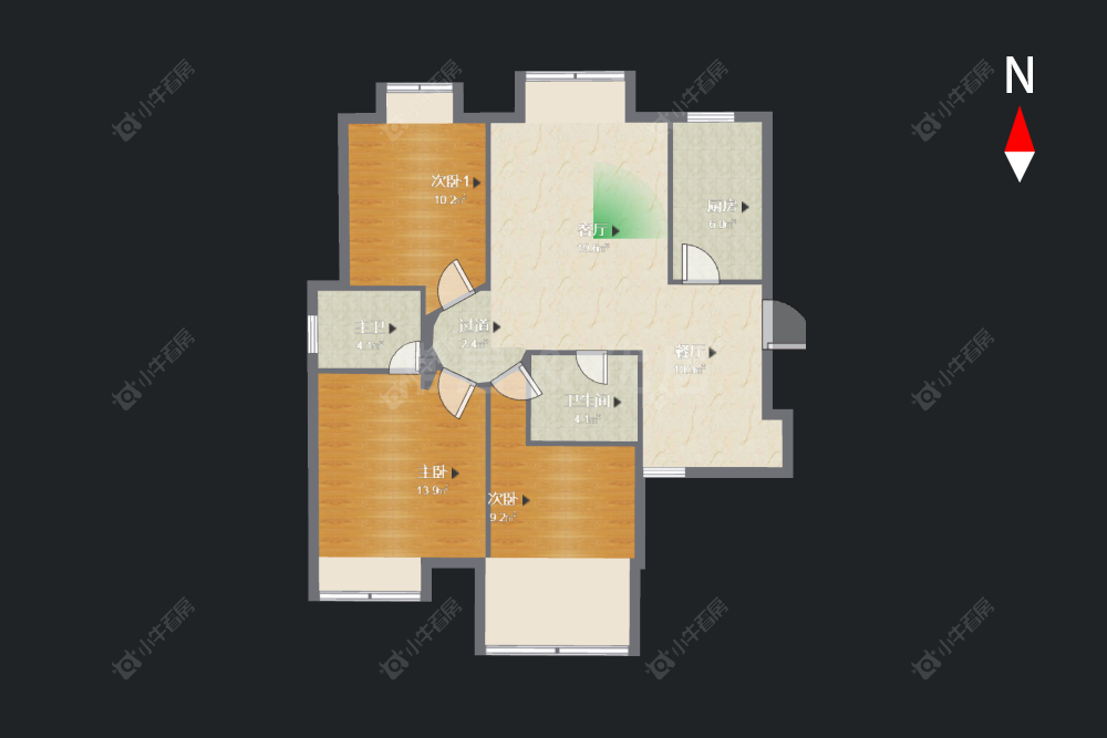 常州四季新城金典在售二手房源户型图_小牛看房