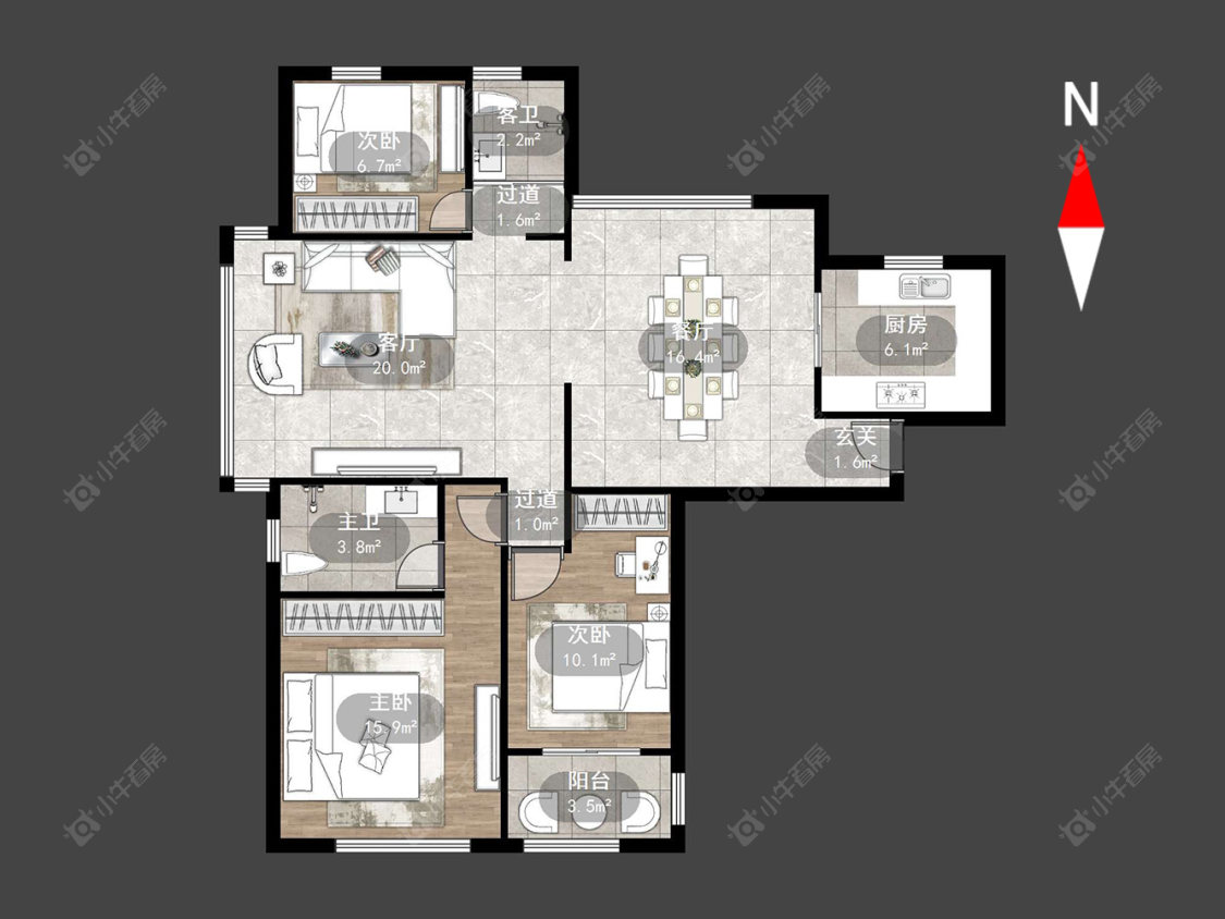 莱蒙城铂晶房源户型图 常州莱蒙城铂晶在售二手房源户型图_小牛看房