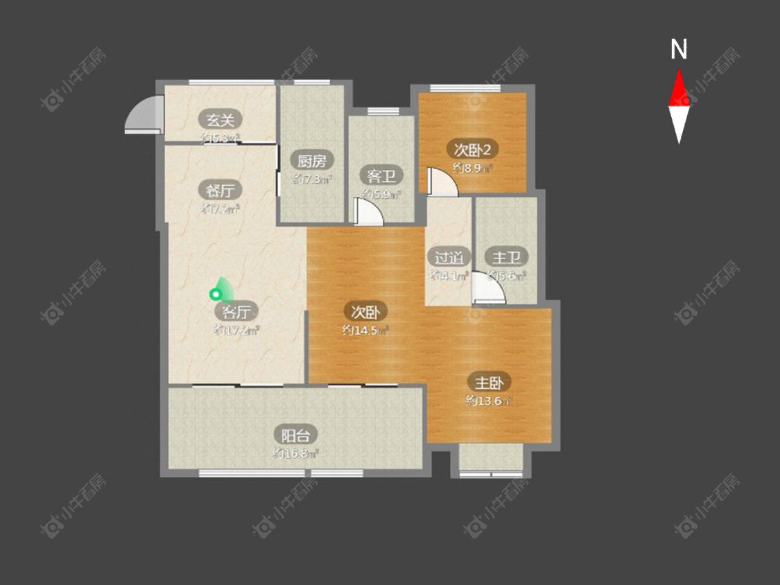 路劲城市印象房源户型图 常州路劲城市印象在售二手房源户型图_小牛看房