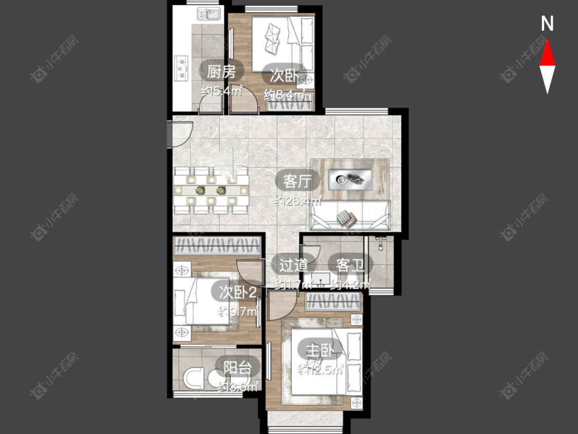 常州华润万象府在售二手房源户型图_小牛看房
