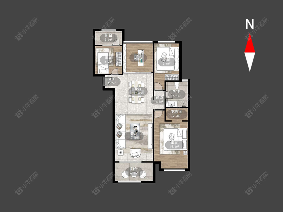 常州九龙仓时代上院在售二手房源户型图_小牛看房