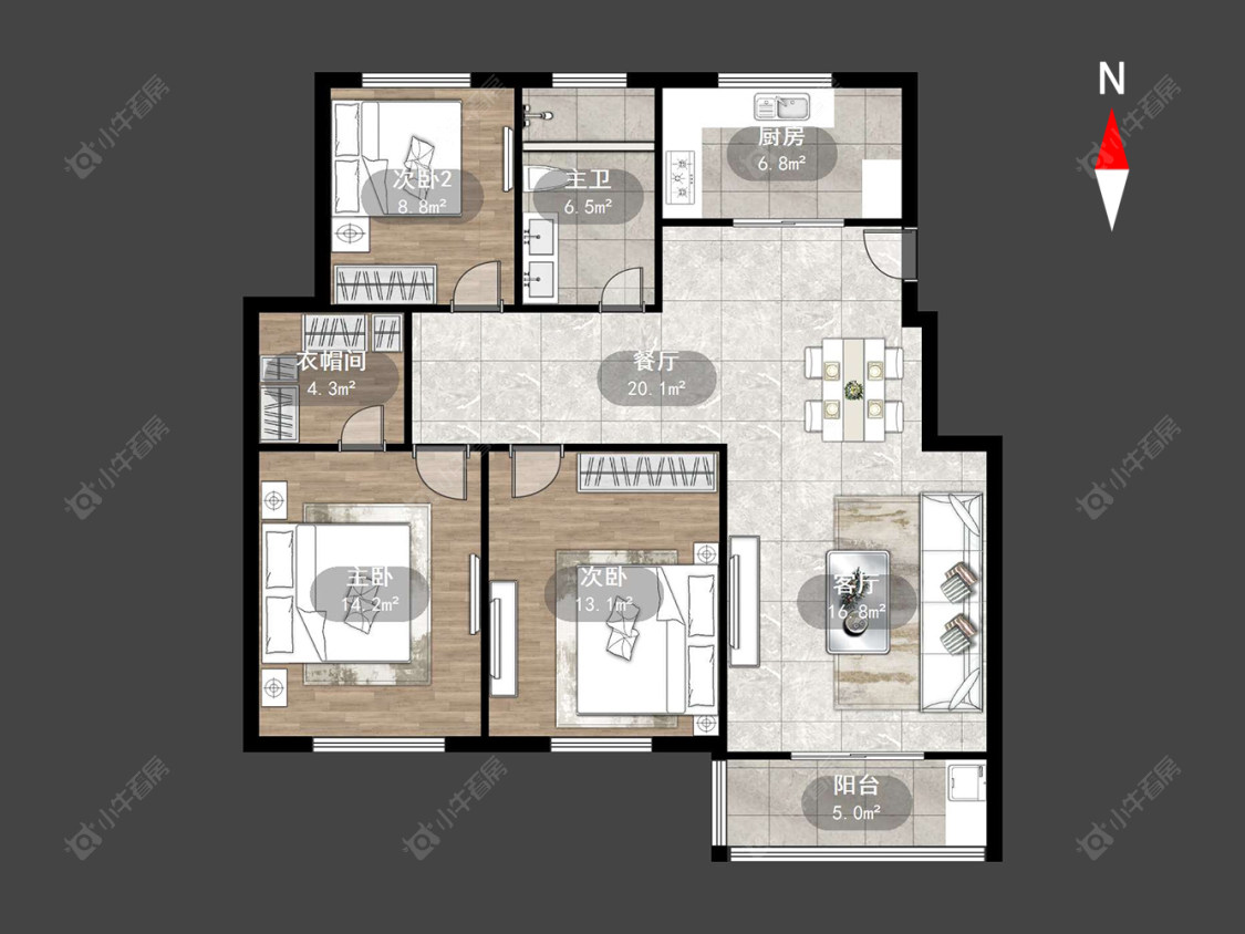 常州翔宇文苑在售二手房源户型图_小牛看房