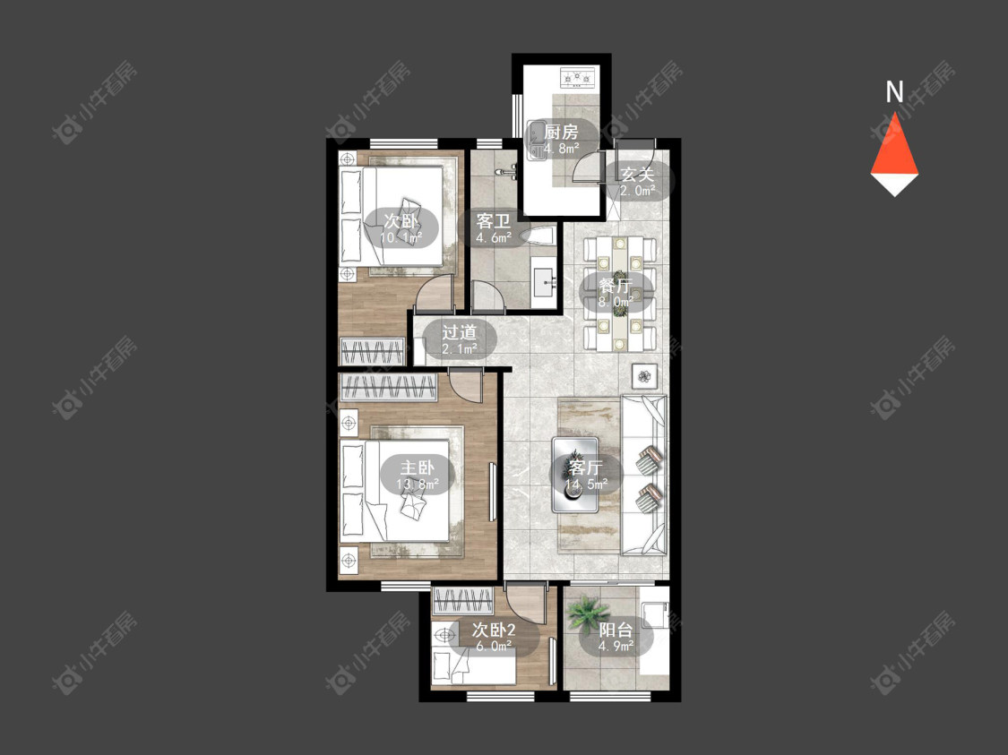 常州常发御龙山花园在售二手房源户型图_小牛看房