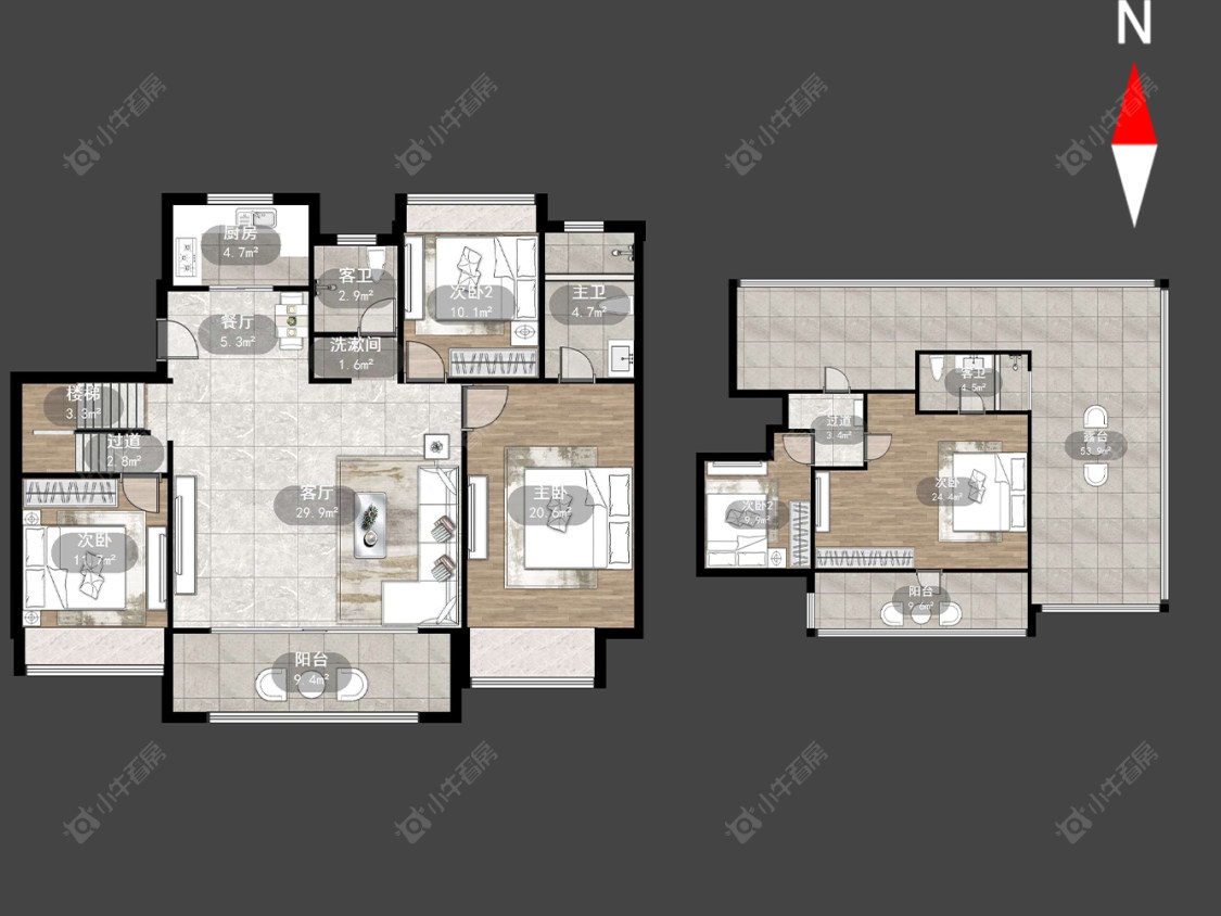 常州美的世茂云筑在售二手房源户型图_小牛看房