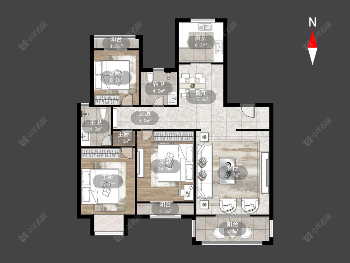 蓝色星空房源户型图 常州蓝色星空在售二手房源户型图_小牛看房