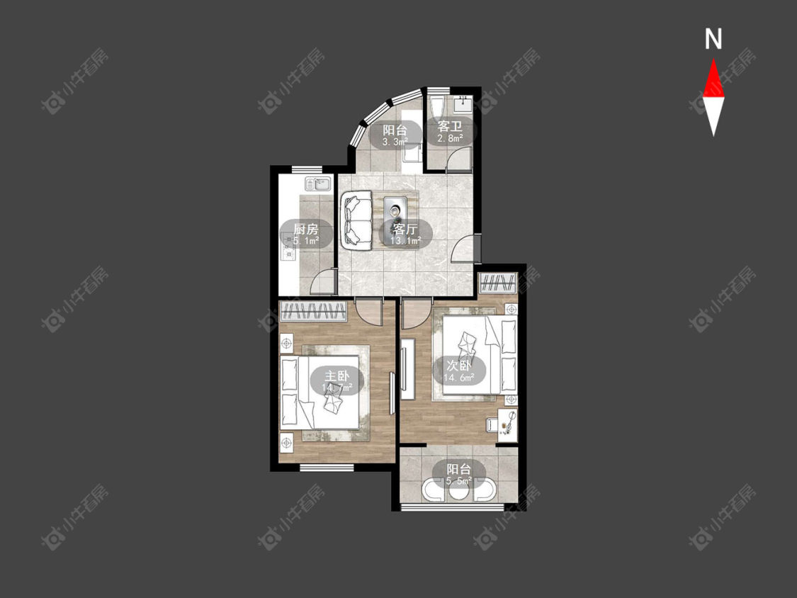 常州翠竹新村南区在售二手房房源户型图_小牛看房