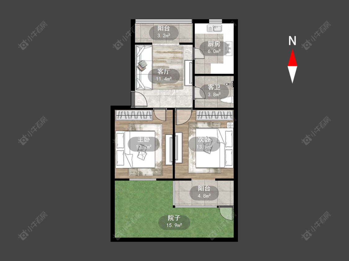 红梅东村房源户型图 常州红梅东村在售二手房源户型图_小牛看房