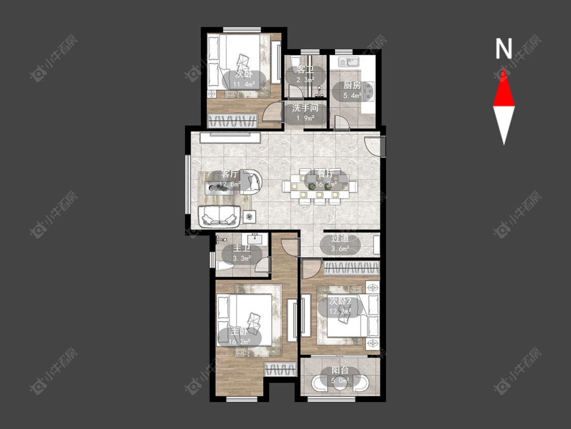 九洲花园二期房源户型图 常州九洲花园二期在售二手房源户型图_小牛看房