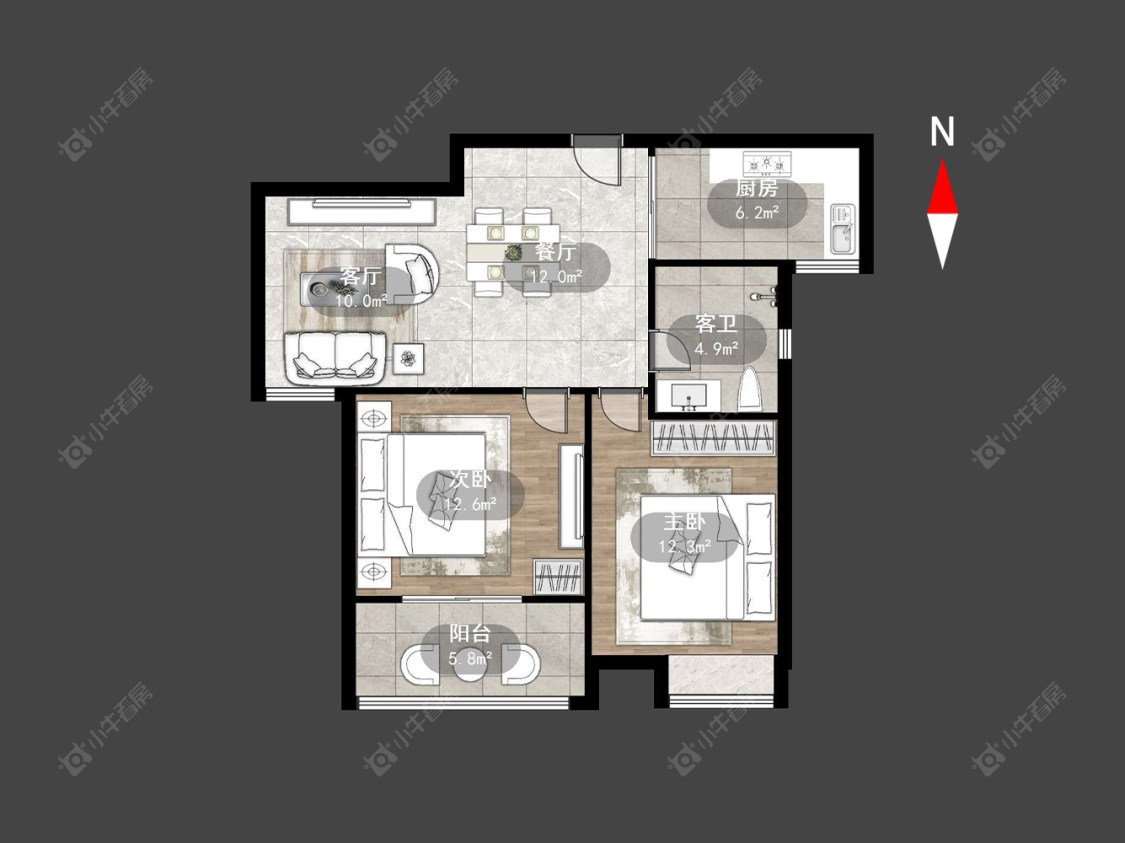 常州九龙雅苑南区在售二手房源户型图_小牛看房