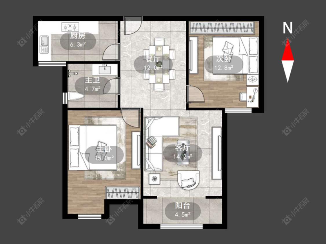 常州顺园八村二期在售二手房源户型图_小牛看房