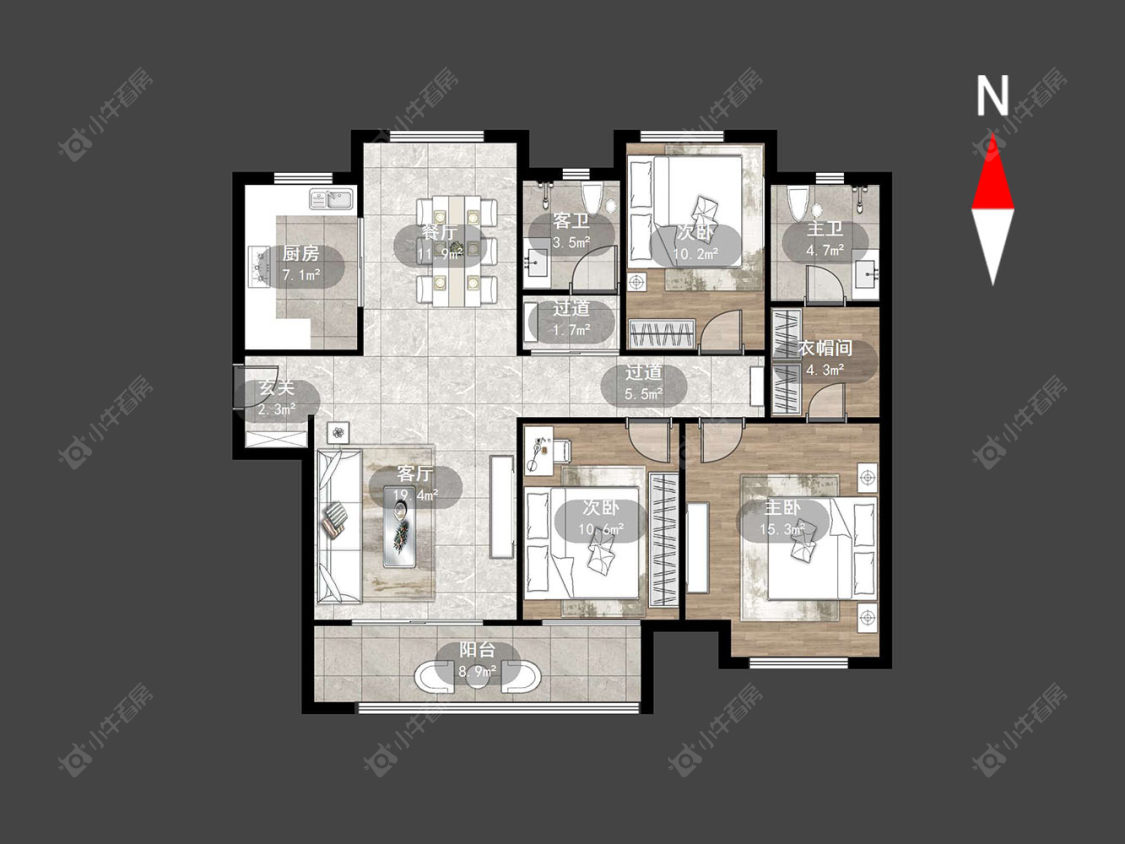 常州新城域二期在售二手房源户型图_小牛看房