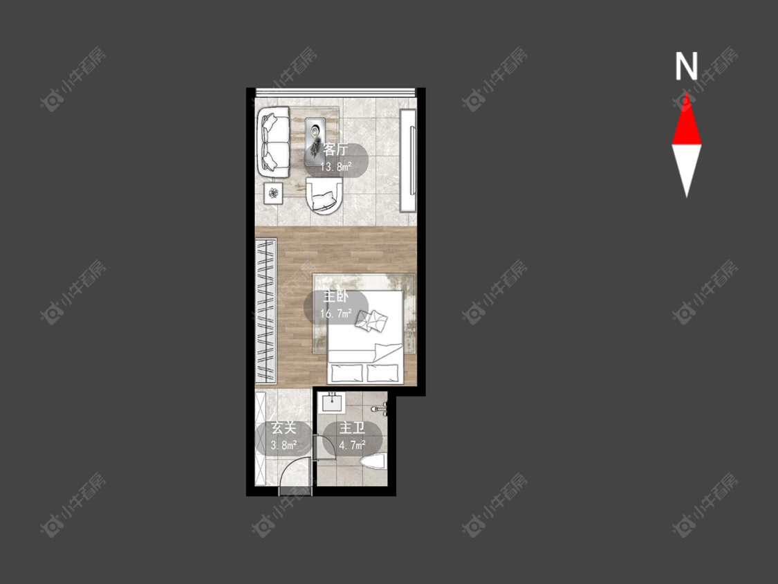 常州创业公寓在售二手房源户型图_小牛看房