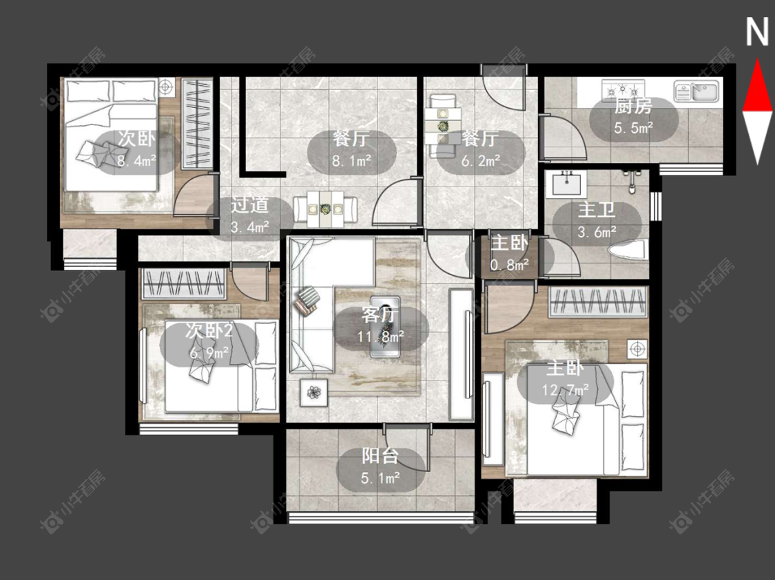 常州雅居乐凤凰台在售二手房源户型图_小牛看房