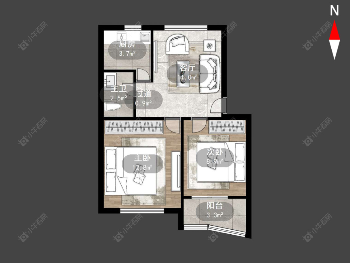 常州西新桥三村在售二手房源户型图_小牛看房