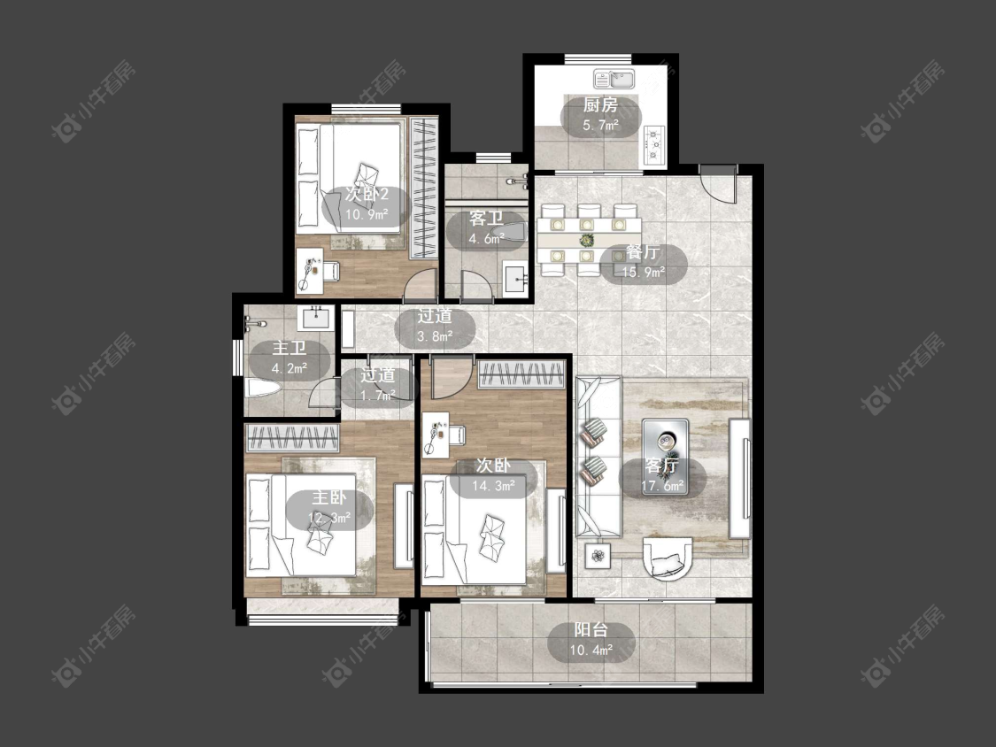 丹阳中央公馆在售二手房源户型图_小牛看房