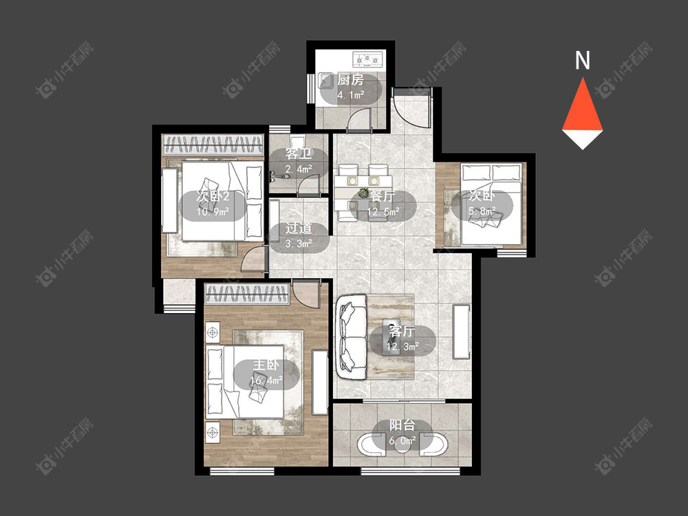 香江壹品房源户型图 常州香江壹品在售二手房源户型图_小牛看房
