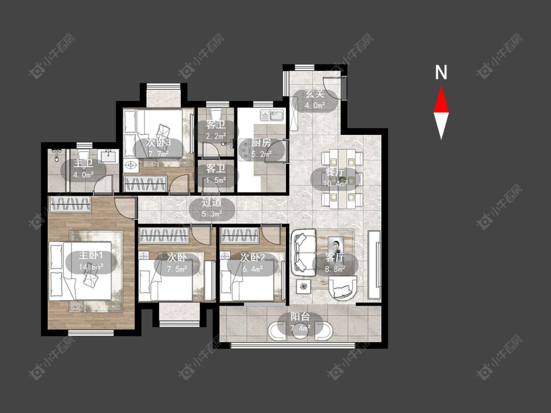 常州光明当代拾光里在售二手房源户型图_小牛看房