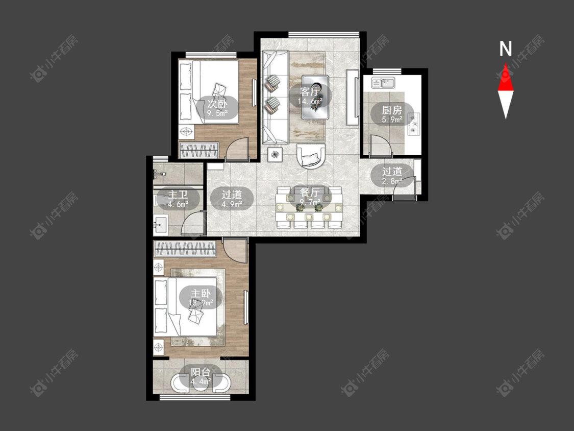 顺园八村二期房源户型图 常州顺园八村二期在售二手房源户型图_小牛看房