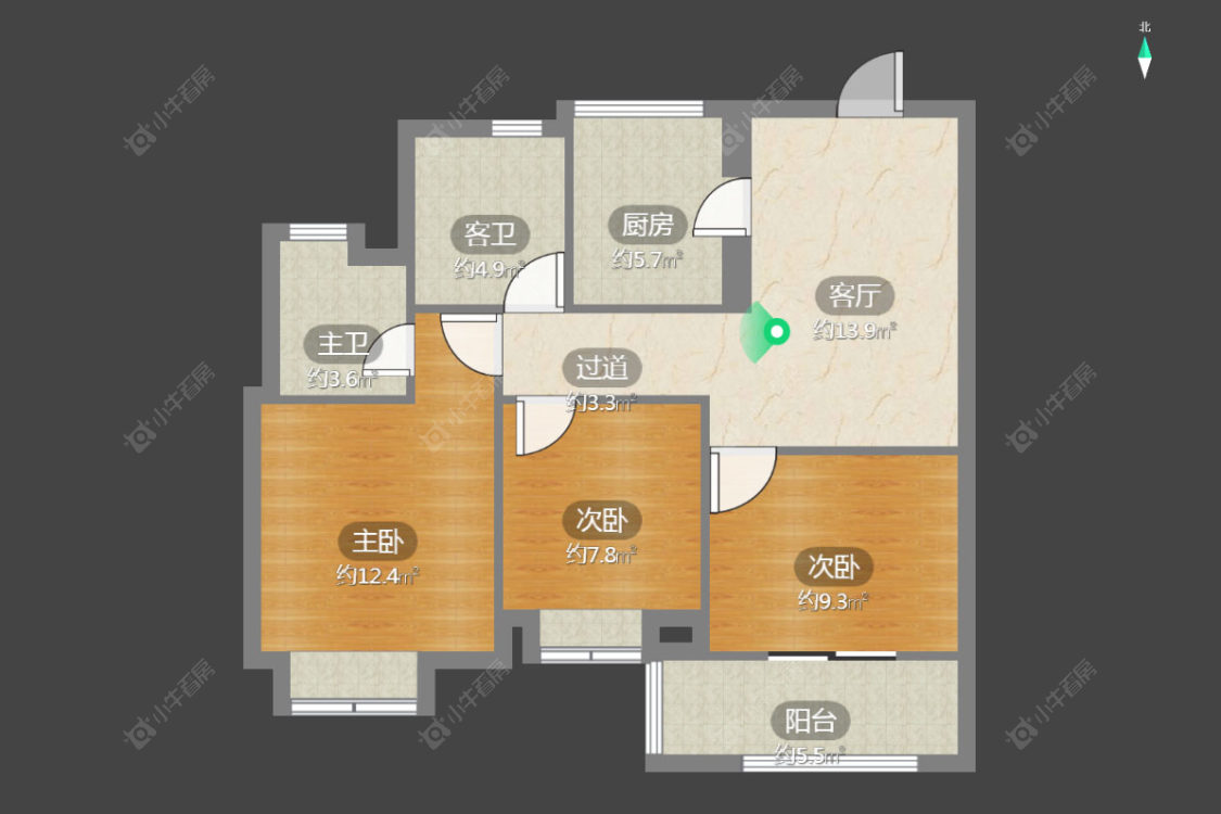 常州华润国际五期在售二手房源户型图_小牛看房