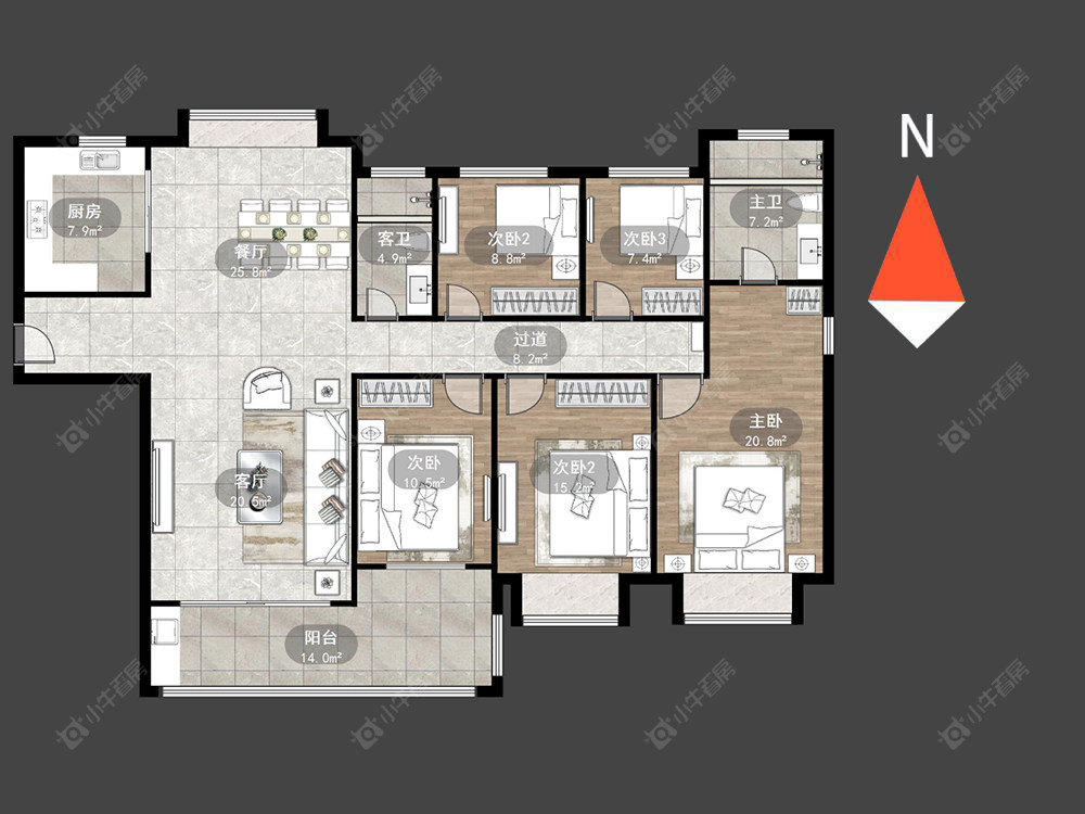 常州星河国际九区在售二手房源户型图_小牛看房