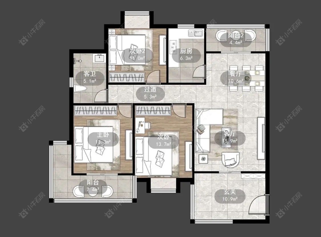 常州凤凰名城在租房源户型图_小牛看房
