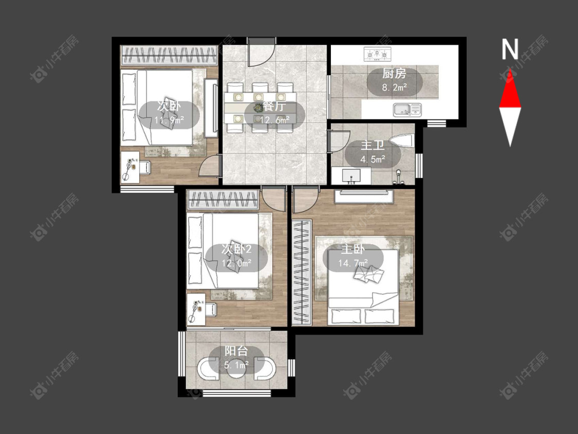 常州九洲花园二期在售二手房源户型图_小牛看房