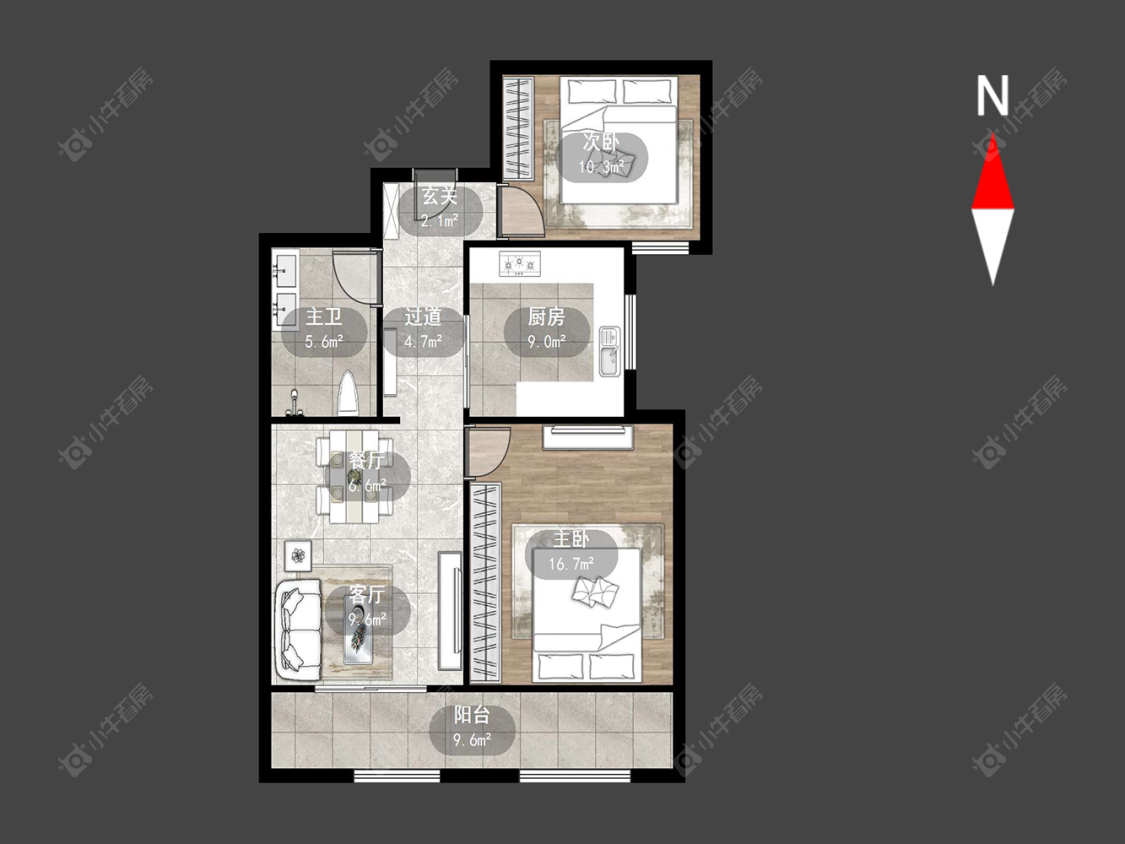 常州太湖明珠苑南苑在售二手房源户型图_小牛看房
