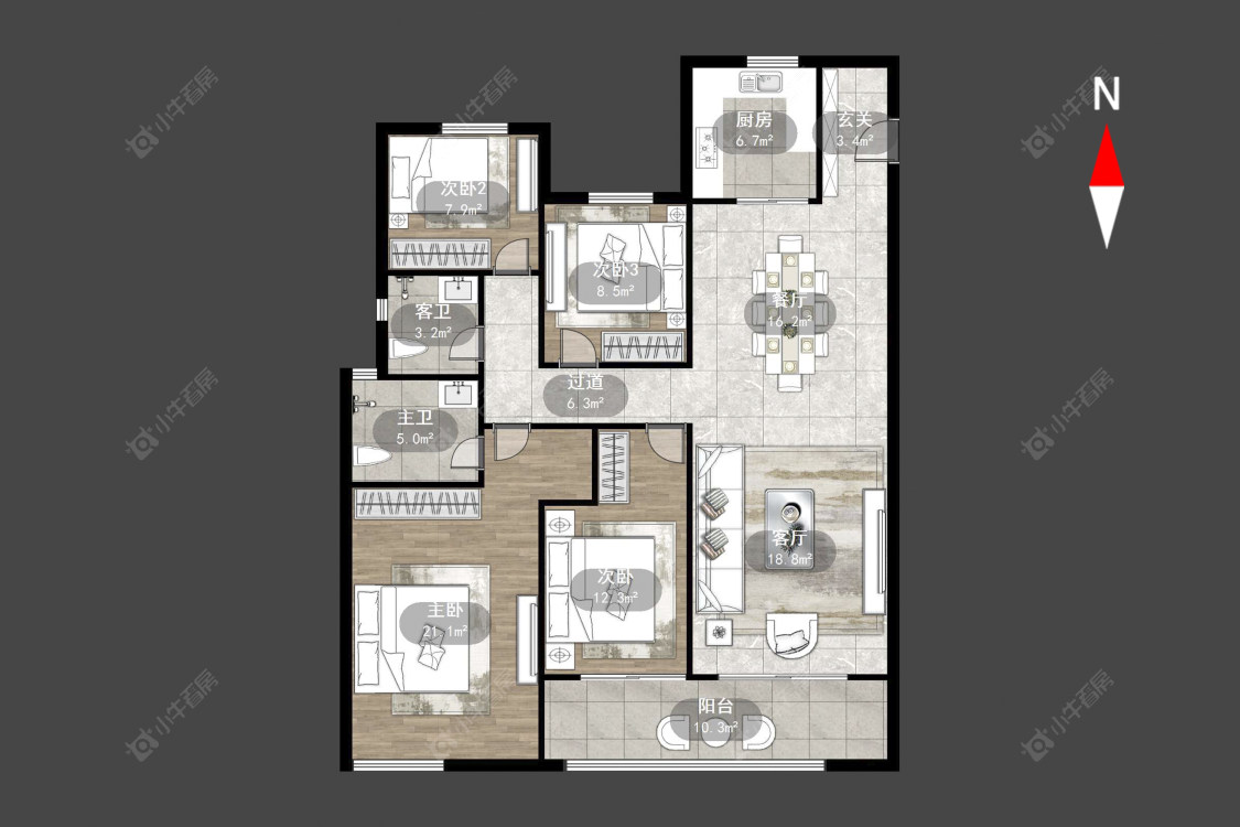 美的国宾府房源户型图 常州美的国宾府在售二手房源户型图_小牛看房