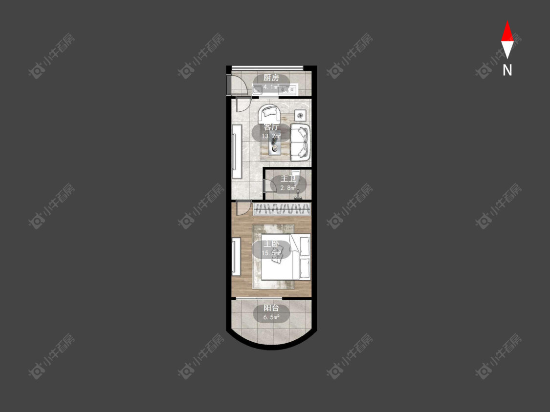 常州东印宿舍在售二手房源户型图_小牛看房