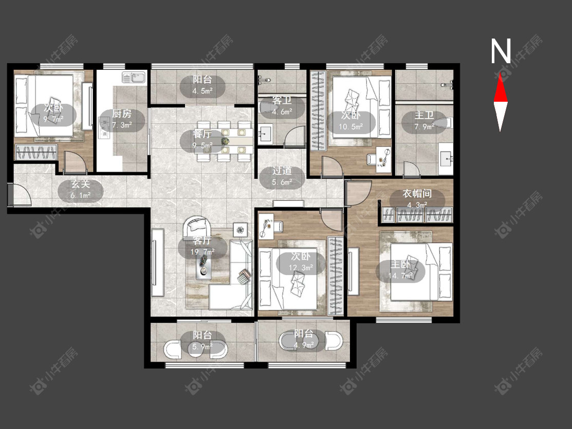 常州朗诗競园在售二手房源户型图_小牛看房