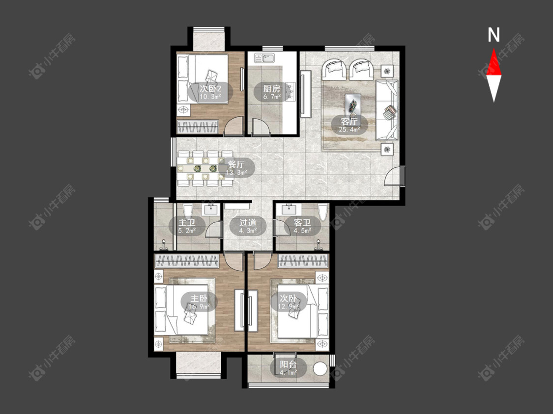 常州中意宝第在售二手房源户型图_小牛看房