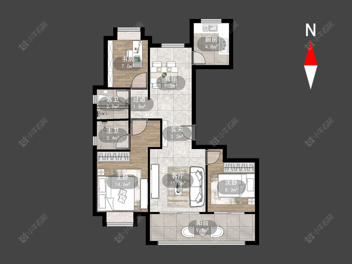 晋陵文禧房源户型图 常州晋陵文禧在售二手房源户型图_小牛看房