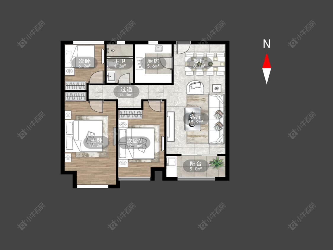 常州九龙仓繁华里在售二手房源户型图_小牛看房