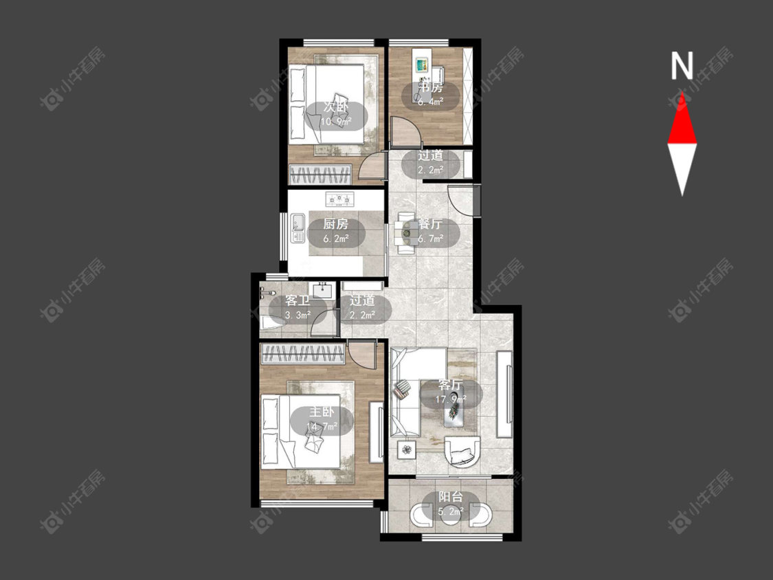 新城春天里房源户型图 常州新城春天里在售二手房源户型图_小牛看房