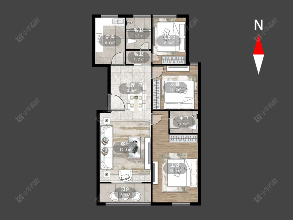 常州五兴苑在售二手房源户型图_小牛看房
